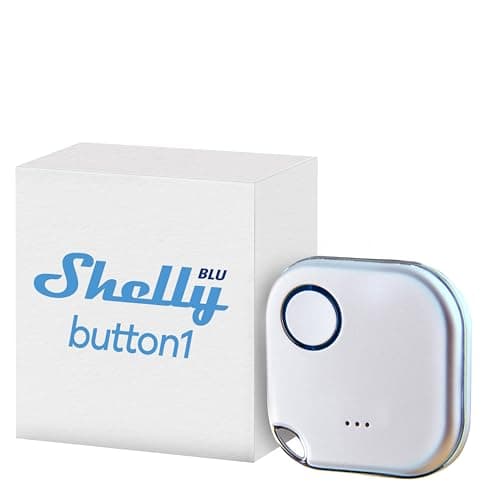 Image of Shelly BLU Button1 - White, Bluetooth-Operated Action And Scene Activation Button, Home Automation, iOS Android App, Long Battery Life, LED Indication, Broad range