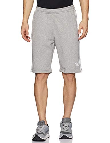 Image of adidas Men's 3-stripes Shorts, Medium Grey Heather, L UK