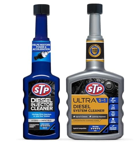 Image of STP Diesel Combo Pack – 200ml Injector Cleaner + 400ml 5 in 1 Fuel System Cleaner – Cleans Injectors, Boosts MPG, Reduces Emissions, Restores Diesel Engine Performance