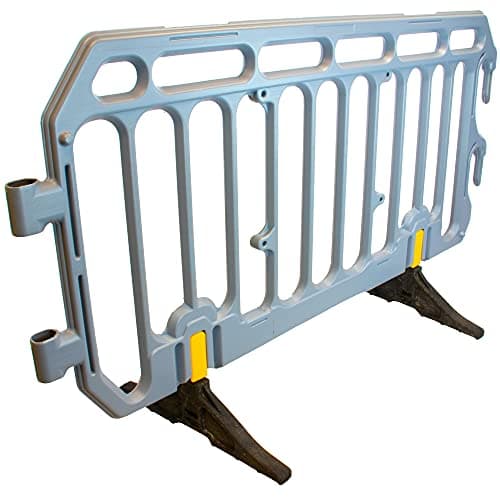 Image of Street Solutions UK - Crowd Control Plastic Safety Barrier - 2 Meters Wide - for Pedestrians' Safety and Events - Freestanding with 360° Hinge Rotation