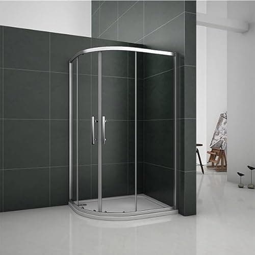 Image of Sky Bathroom 1000x900x1850mm Quadrant Shower Enclosures Double Sliding Door Clear Glass Corner Entry Cubicle