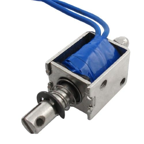 Image of Sourcingmap DC 12V 500mA Open Frame Push Type Solenoid Electromagnet 7mm Stroke