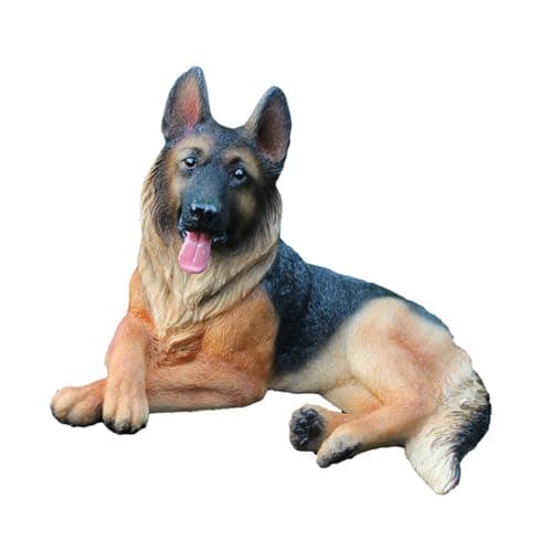 Image of WNXGNHO Resins German Shepherds Miniature Figurine Ornament Realistic Wolf Dog Statue For Animal Enthusiasts And Collectors