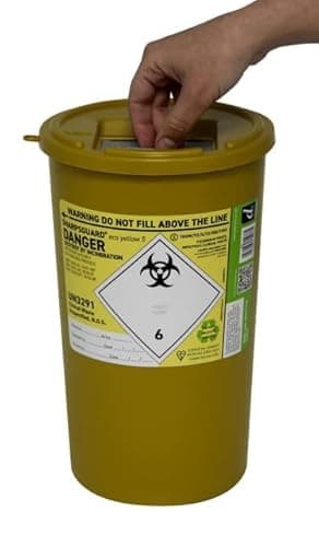 Image of 2X Sharpsguard Sharps Bin 5 litre - Yellow (Multi Pack)
