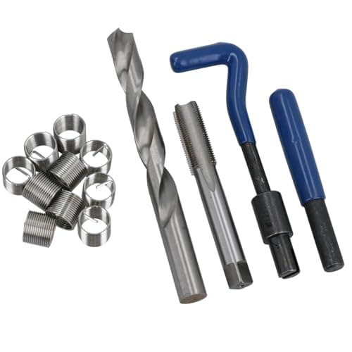 Image of AB Tools M14 x 1.25mm Metric Thread Repair Kit Helicoil Set for Damaged Threads 15pc
