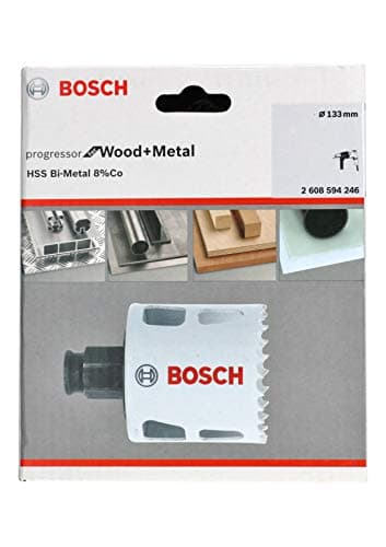 Image of BOSCH Bi-Metal Hole Saw (for Wood and Metals, 8% Cobalt Alloy, Progressive Tooth Design, Ø 133 mm, Accessory Drills)