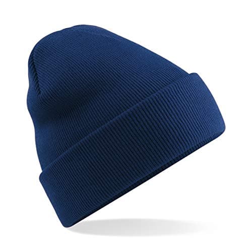 Image of MKR Beanie Hat Men’s Women’s Unisex Warm Soft Knit Cuffed Winter Hat - Navy Blue