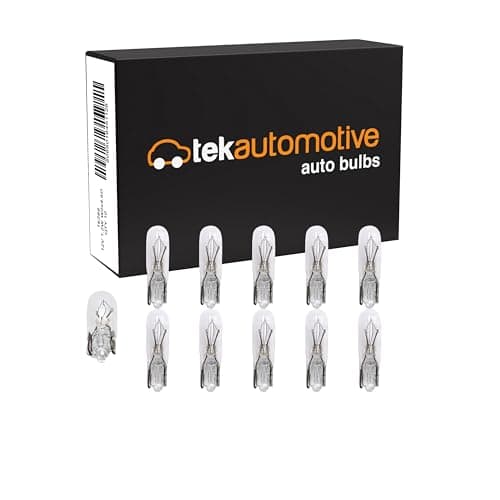 Image of Tek Automotive 286 T5 Dashboard Bulbs 12V 1.2W W2x4.6D – Instrument Panel & Speedometer Light, Capless Car Bulbs, 10 Pack