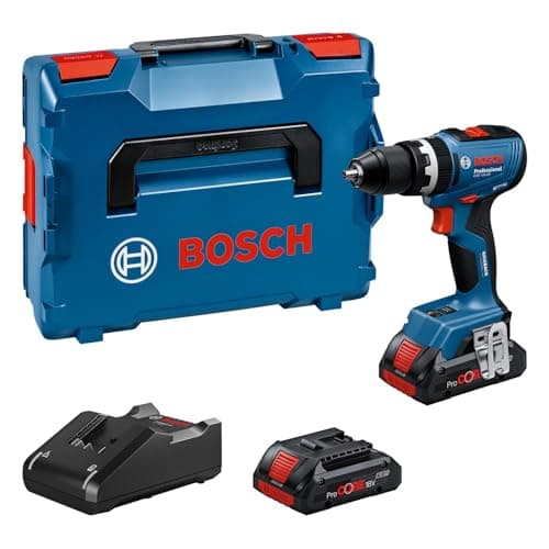 Image of Bosch Professional 18V System Cordless Drill Driver GSB 18V-65 (Brushless Motor, Head Length 175, incl. 2X ProCORE18V 4.0Ah Batteries, Charger GAL 18V-40, L-BOXX)