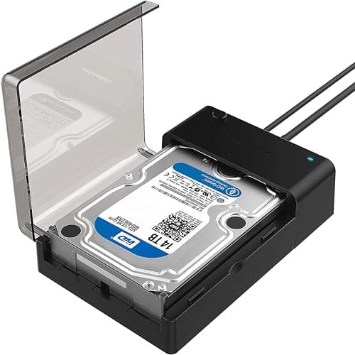 Image of SABRENT Hard Drive Docking Station, SSD HDD 2.5 3.5 Inch SATA to USB Adapter, External SSD Enclosure Hard Drive Reader, Fast Data Transfer Hard Drive Enclosure, Tool-Free (EC-DFLT)