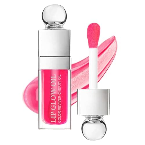 Image of ALIIP Cherry Red Tinted Lip Oil - Plumping Moisturising Lip Gloss,Long-Lasting Shine & Non-Sticky for Dates, Events, Lip Tint Lip Glaze Makeup Gift for Girl Women,6ml