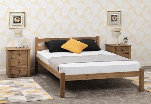 Image of Seconique Panama 4'6" Double Bed in Natural Wax