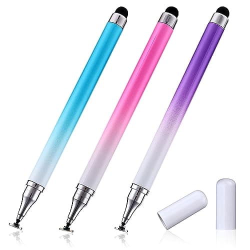 Image of Amaxiu 2 in 1 Stylus Pens for Touch Screens - 3 Pack with Transparent Disc & Silicone Tip High Sensitivity Stylus Fine Point Compatible with All Touch Devices