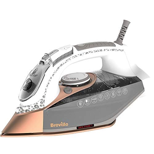 Image of Breville DiamondXpress Steam Iron | 3100 W | 200G Steam Shot | Multi-Directional Diamond Ceramic Soleplate | 400 ml Easy-Fill Water Tank White & Rose Gold | VIN401