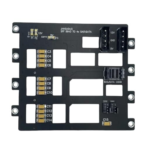 Image of Kdouehg SAS/SATA Hard Disk Backplane SFF8643 to 4-Bay Hard Drive Backplane for Nas Storage Server
