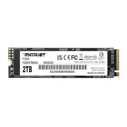 Image of Patriot P320 2TB Internal SSD - NVMe PCIe Gen 3x4 - M.2 2280 - Solid State Drive - P320P2TBM28