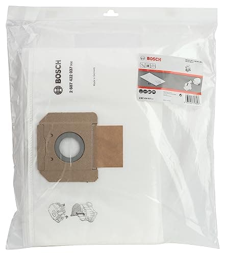 Image of Bosch 5X Fleece Filter Bag (Replacement Bag for Gas 35 L AFC/L SFC+/M AFC Professional, for Dry Vacuuming, Accessories for Dust Extractors)
