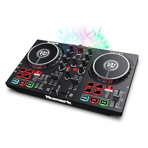 Image of Numark Party Mix II DJ Controller with Lights, 2 Decks, Mixer, Audio Interface and Serato Lite