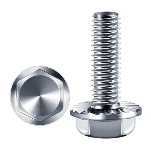 Image of Zynthor 20Pcs M6 Bolts, M6 x 25mm Flanged Hex Head Bolts, External Flange Hex Drive Screws, Zinc Plated, Alloy Steel, Full Thread, Pump, Fix Car, DIY Project