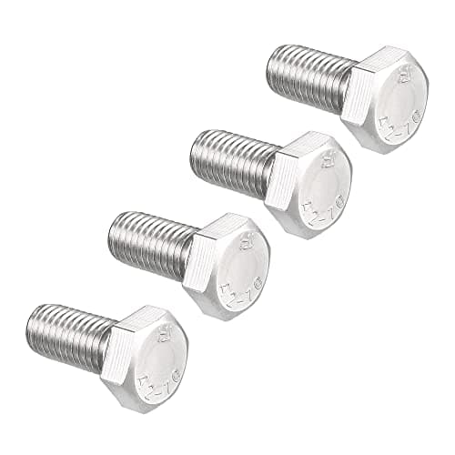 Image of sourcing map M14 Hex Bolt M14-2 x 30mm 304 Stainless Steel 4.8 Grade Fully Threaded Hexagonal Head Screw Bolts 4pcs