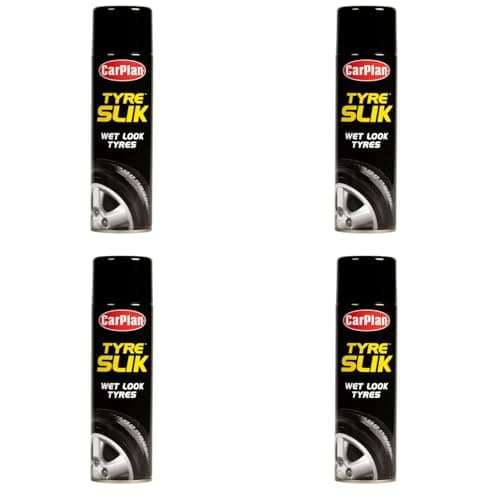Image of Carplan TYS500 Tyre Slik Wet Look Tire Cleaner Ultimate Shine Polish 500ml x 4
