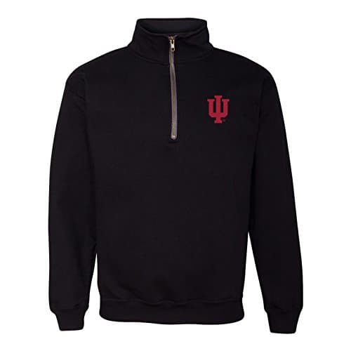 Image of NCAA Primary Logo, Team Color (1/4) Quarter Zip Sweatshirt, College, University - Black - S