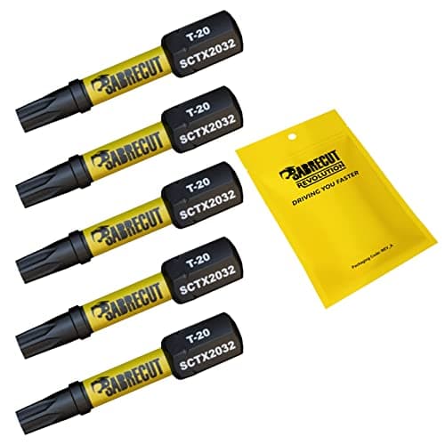Image of 5 x SabreCut SCTX2032_5 32mm T20 TX20 Magnetic Impact Screwdriver Driver Bits Set Torx Heavy Duty