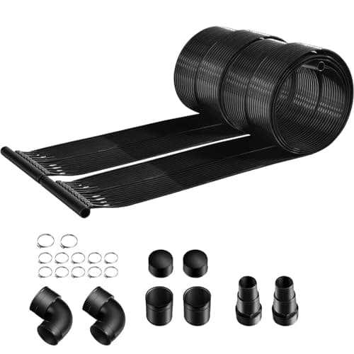 Image of HOMFME Solar Pool Heater, 300/500 x 75 cm Pool Heating Panels with Complete Accessories, Weatherproof Pool Heating Mat for 12900/21500L Water Capacity (300 x 75 cm)