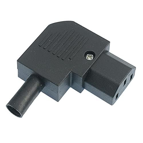 Image of IEC Right Angle Elbow Cable Socket 10A 250VAC Mains Connector Rewireable Hobby DIY Computer Electronics