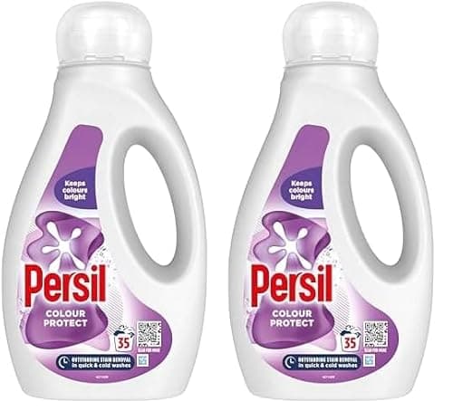 Image of Persil Colour Laundry Washing Liquid Detergent keeps colours bright outstanding stain removal in quick & cold washes 35 washes (945 ml) (Pack of 2)