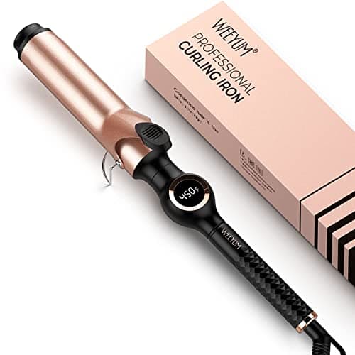 Image of Curling Tongs 38mm, Large Barrel Hair Curler for Hair, Ceramic Long Barrel Hair Curling Iron Dual Voltage