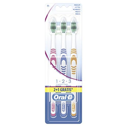 Image of Oral-B Basics Adult 35 Medium Manual Toothbrush 3-Pack