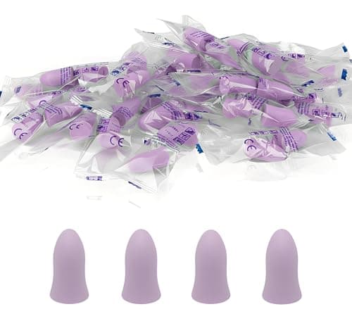 Image of Soft Foam Ear Plugs, 37db SNR Noise Reduction Sponge Earplugs Noise Cancelling Ear Plugs for Sleeping, Travel, Concerts, Studying, Work, Loud Noise (Purple, 60 Pairs)