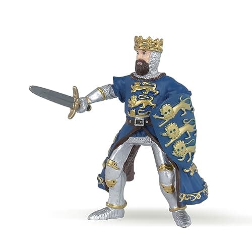 Image of Papo - Realistic Blue King Richard Figure - Ages 3+ - Fantasy & Medieval Collection - Creative Play Royal World - Gift Idea Toy for Girls and Boys