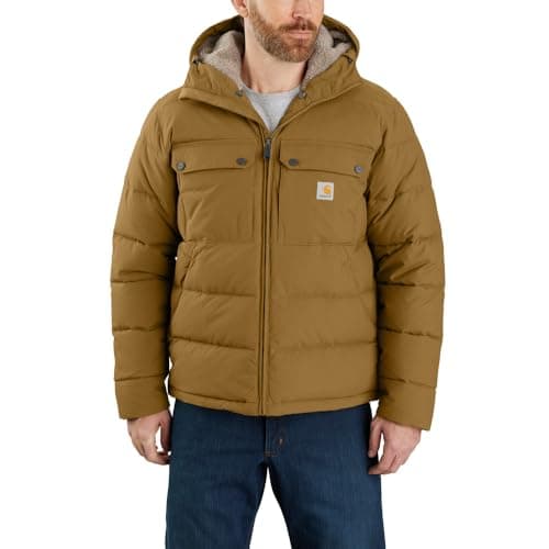 Image of Carhartt Men Winter Jacket Loose Fit Midweight Insulated, Color:Oak Brown, Size:XL