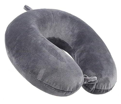 Image of kierain Travel Pillow Memory Foam Neck Pillow for Travel Support Pillow Luxury Compact Lightweight Quick Pack for Camping Sleeping Rest Cushion (Gray)