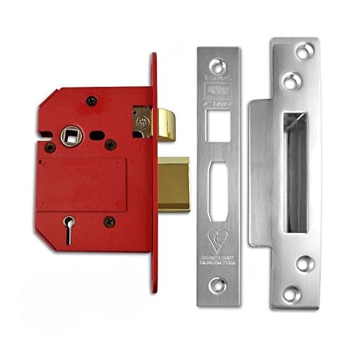Image of Union Locks Strongbolt 2200S BS 5-Lever Mortice Sash Lock 68mm - Satin Chrome (Boxed)