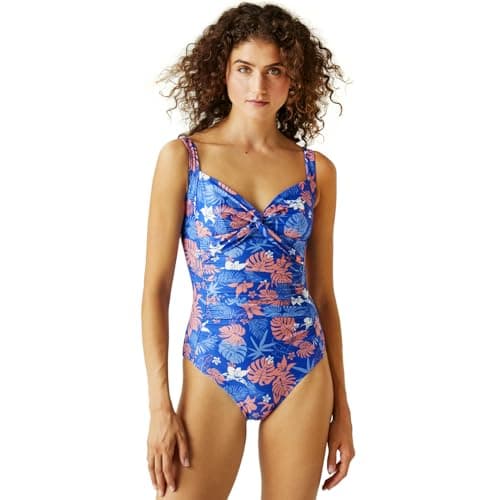 Image of Regatta Womens Sakari Tummy Control Swimming Costume - Oxford Blue - 8