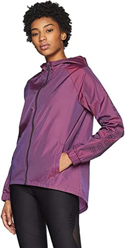 Image of Under Armour Storm Iridescent Woven Fz Graphic Warm-up Top - Pixel Purple/White, Small