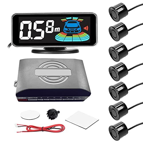 Image of GoolRC Car Parking Sensor Rear Reversing Radars System with 8 Parking Sensors Distance Detection + LCD Distance Display + Sound Warning Buzzer