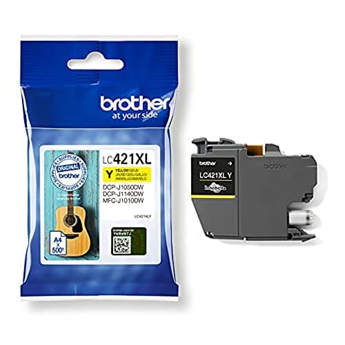 Image of BROTHER, LC-421XLY Inkjet Cartridge, Yellow, Single Pack, High Yield Includes 1 x Inkjet Cartridge, Brother Genuine Supplies
