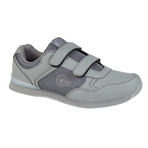 Image of Dek Mens Drive Trainer Style Touch Fastening Bowling Shoes Grey 9 UK