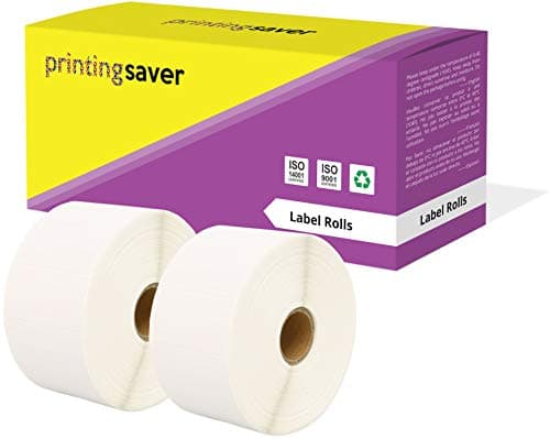 Image of Printing Saver 50 x 25 mm 2 Compatible Direct Thermal Labels Rolls (1000 Labels per Roll) for Zebra Toshiba Citizen Sato Honeywell Intermec Datamax CAB Eltron Godex Orion UPS Wasp Label Printers