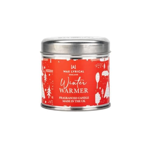 Image of Wax Lyrical Winter Warmer Candle Tin | Spicy Cinnamon Fragrance | Up to 35 Hours Burn time