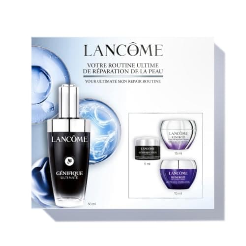 Image of Lancôme Génifique Ultimate Serum Complete Set, Repair Science Skincare Routine, Includes 50ml Serum, Eye Cream, HPN 300 Cream and Night Cream, Skincare Gift Set (Worth £161.90)