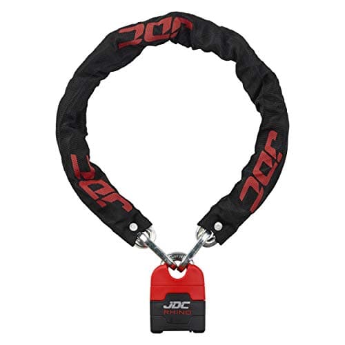 Image of JDC Motorcycle Chain Lock Padlock Heavy Duty Steel - Rhino - 10mm x 1m