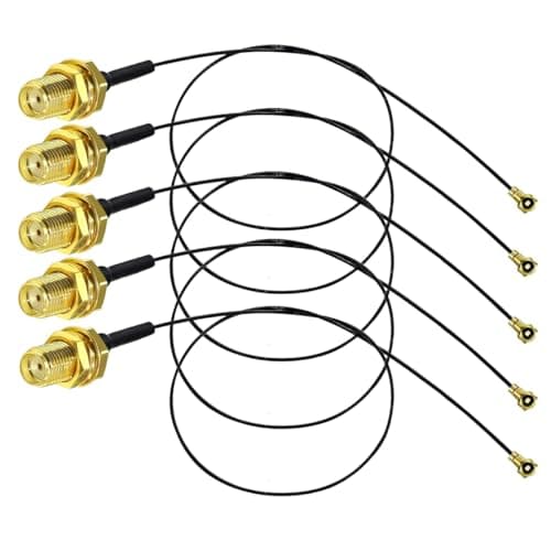 Image of DollaTek 5pcs 20cm/7.8" U.FL Mini PCI to Reverse Polarity SMA Pigtail Antenna WiFi Cable IPEX to SMA Female Pigtail Cable WiFi Adapter FPV Antenna Transmitter - Outer Spiral Inner Hole