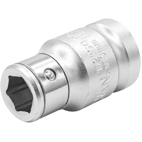 Image of DAKCOS 1/2" Square Drive to 10mm(3/8") Hex Bit Holder Socket, Bit Adaptor with Retaining Ball, CR-V