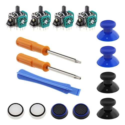 Image of The Lord of the Tools Set of 15 Game Console Controller Repair Kit Compatible with Xbox One Controller 3D Analog Joystick Module & Thumbstick & Silicone Cap & Installation Tool