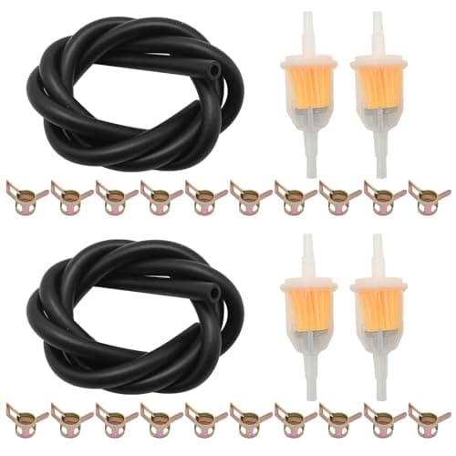 Image of MospdyGear 2Pcs Motorcycle Inline Fuel Filter Kit, Inline 6mm/8mm Fuel Filter Line Spring Clips Kit, Replacement for Car Motorcycle Oil Lawn Mower Filter